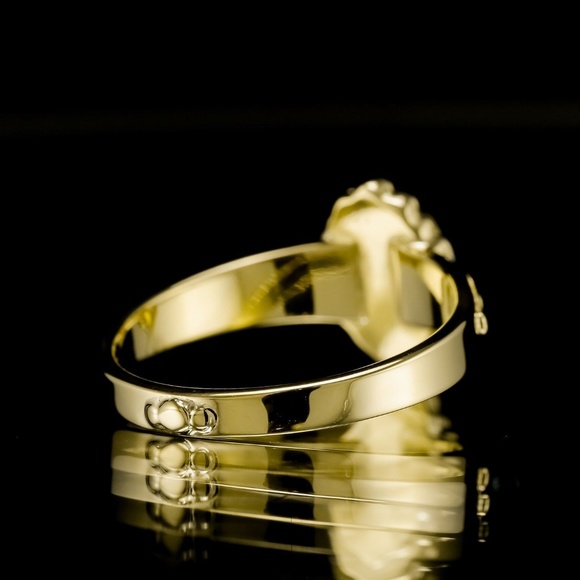 Rare!! Antique natural bottle green tourmaline 18K Gold - Picture 5 of 6